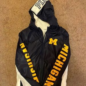 PINK Michigan windbreaker. Size small.